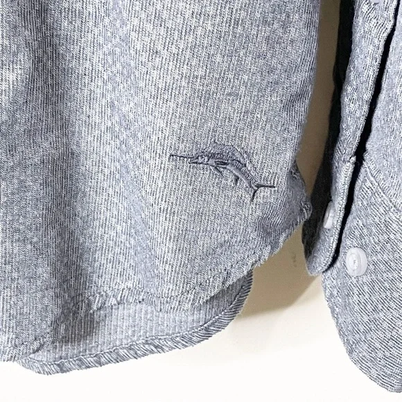 Tommy Bahama Delos Doby Long Sleeves Woven Shirt Top in Turbulence Medium NWT - Picture 4 of 8